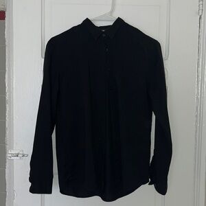 Long Sleeve Black Button Down